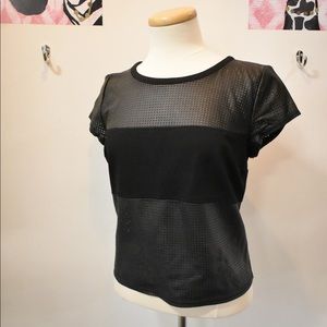 Faux Leather Top by GUESS
